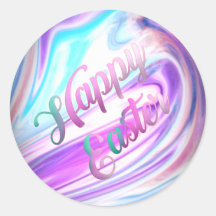 Resumen azul púrpura Feliz Pascua