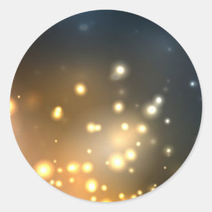 Pegatina Redonda Resumen Brillo Brillante