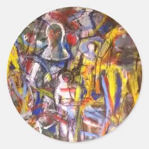 Pegatina Redonda Resumen de Austin Hankamer Artjunkhaus