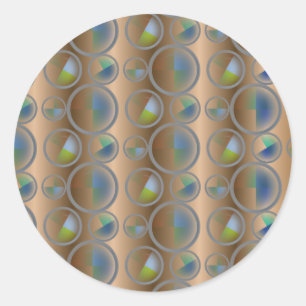 Pegatina Redonda Resumen de círculos