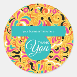Pegatina Redonda Resumen De Colores Boldy Gracias A Los Negocios