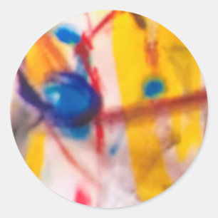 Pegatina Redonda Resumen de Hummingbird Jeff Hankamer Artjunkhaus A