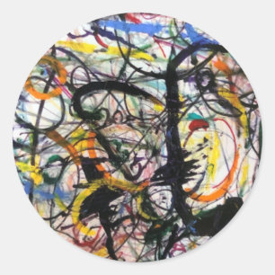 Pegatina Redonda Resumen de Jeff Hankamer Artjunkhaus