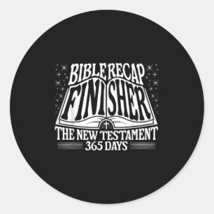 Pegatina Redonda Resumen de la Biblia Finalizador 365 Días Cita El