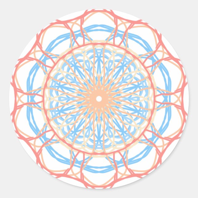Pegatina Redonda Resumen de la rueda de la fortuna (Anverso)