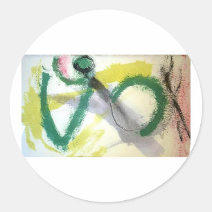 Pegatina Redonda Resumen de Mantis para rezar Jeff Hankamer Artjunk