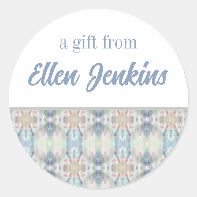 Pegatina Redonda Resumen de Pegatinas de regalos personalizados de  (Anverso)