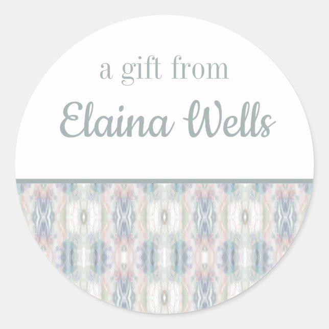 Pegatina Redonda Resumen de Pegatinas de regalos personalizados de  (Anverso)