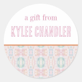 Pegatina Redonda Resumen de Pegatinas de regalos personalizados de 