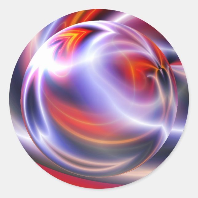 Pegatina Redonda Resumen de pintura digital (Anverso)