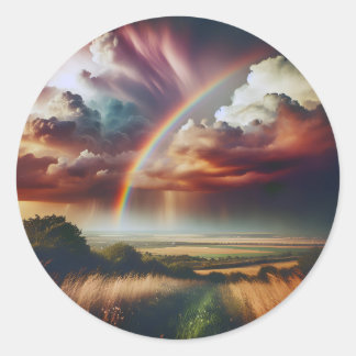 Pegatina Redonda Resumen del 🌈 arcoiris ✨