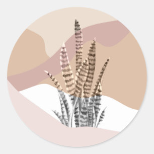 Pegatina Redonda Resumen del éxito moderno