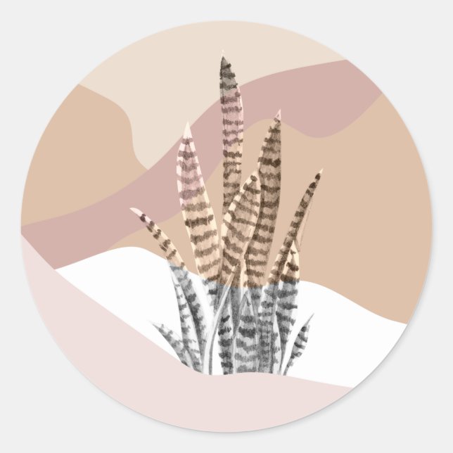 Pegatina Redonda Resumen del éxito moderno (Anverso)