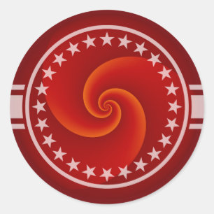 Pegatina Redonda Resumen Espirales de fondo suave III + tu texto