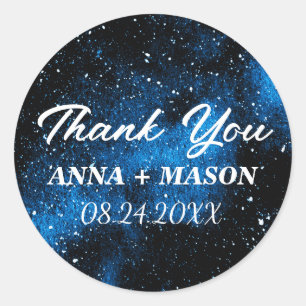 Pegatina Redonda Resumen Galaxia