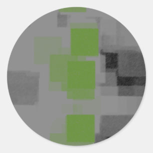 Pegatina Redonda Resumen geométrico de "visión nocturna"