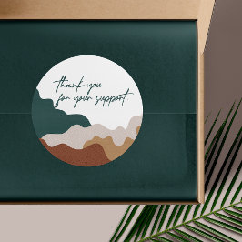 Pegatina Redonda Resumen minimalista Gracias a Clásico Sticke Round