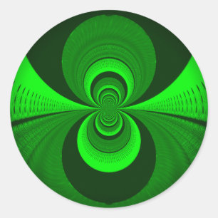 Pegatina Redonda Resumen Modelo luminoso Groovy Kaleidoscope