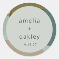 Resumen moderno Arte Sabor Verde Boda Personalizad