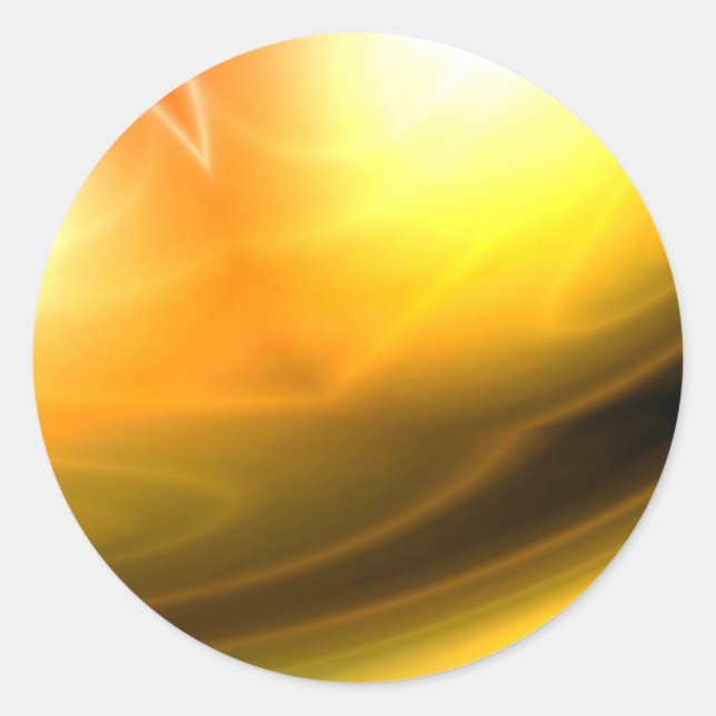 Pegatina Redonda Resumen original del arte digital (Anverso)