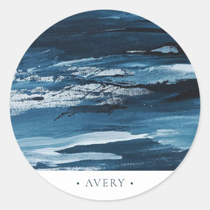 Pegatina Redonda Resumen personalizado moderno