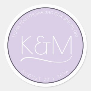 Pegatina Redonda Resumen Purpurina Strata Boda Gracias Lc ID903