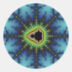 Pegatina Redonda Retículos - fractal