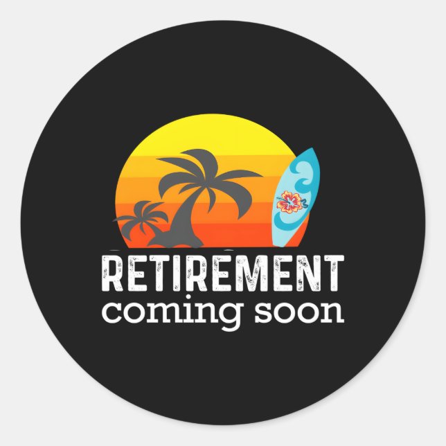 Pegatina Redonda Retirada Casi Retirada Próximamente (Anverso)