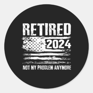 Pegatina Redonda Retirado 2024 Ya No Es Mi Problema Retiret