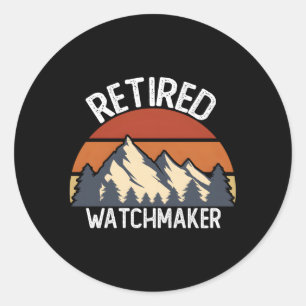 Pegatina Redonda Retires Para El Watchmaker 2023 Retirado