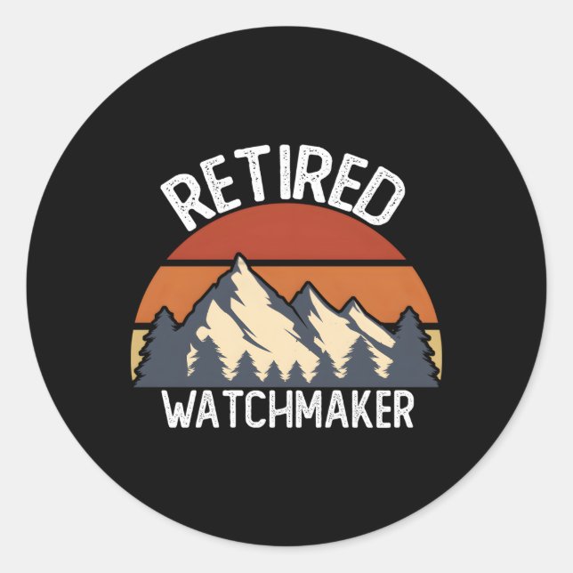 Pegatina Redonda Retires Para El Watchmaker 2023 Retirado (Anverso)