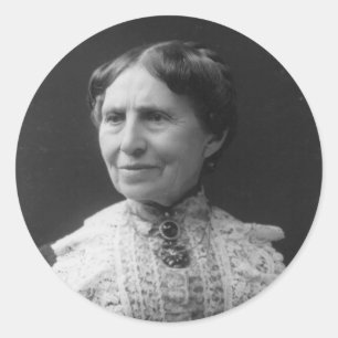 Pegatina Redonda Retrato de Clara Barton más tarde en la vida