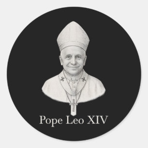 Pegatina Redonda Retrato de Leo Xiv