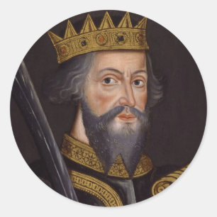 Pegatina Redonda Retrato de rey Guillermo I The Conqueror