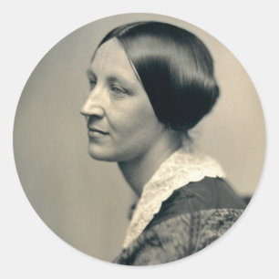 Pegatina Redonda Retrato de Susan Brownell Anthony 1850