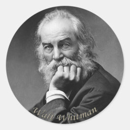 Pegatina Redonda Retrato esencial de Walt Whitman