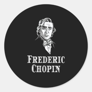 Pegatina Redonda Retrato Frederic Chopin