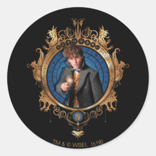 Pegatina Redonda Retrato NEWT SCAMANDER™