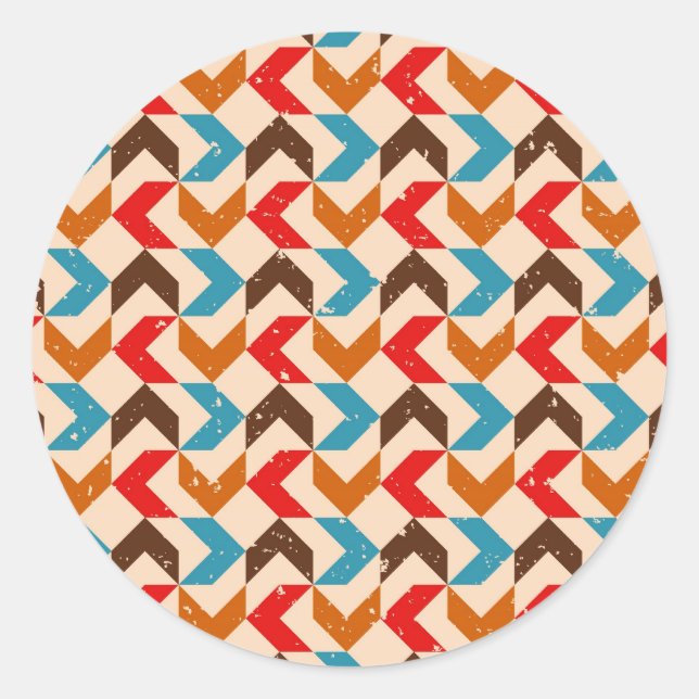 Pegatina Redonda Retro (Anverso)