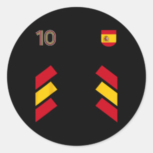 Pegatina Redonda Retro10 España Fútbol España Fútbol Bandera de Esp