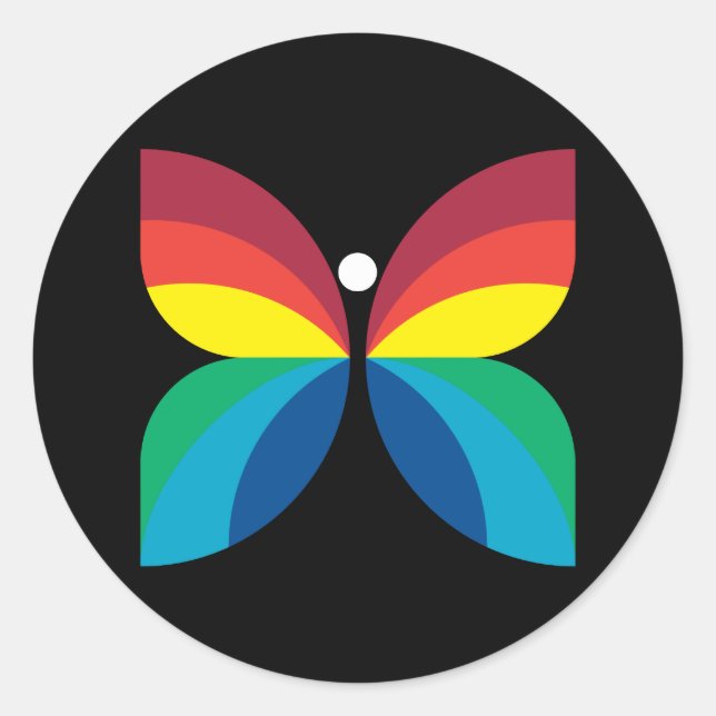 Pegatina Redonda Retro 1966-1974 (Anverso)