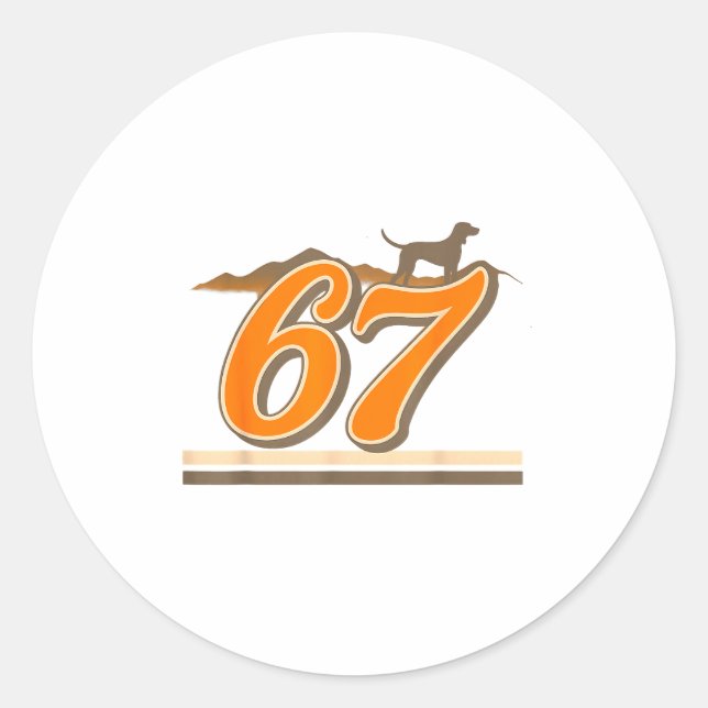 Pegatina Redonda Retro 67 Tennessee Name Funny Tn Dog Gift For Men  (Anverso)
