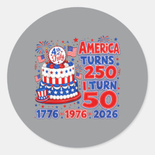 Pegatina Redonda Retro Aamérica Cumple 250 Cumplo 50 2026 Independe