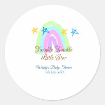 Retro arco iris twinkle pequeño estrellas bebé sh