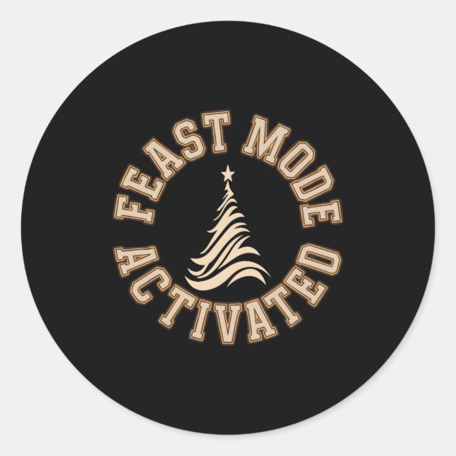 Pegatina Redonda Retro Christmas Energy  (Anverso)