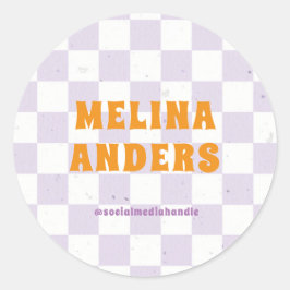 Pegatina Redonda Retro controlado