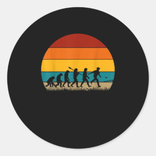 Pegatina Redonda Retro Cornhole Evolution Funny Cornhole