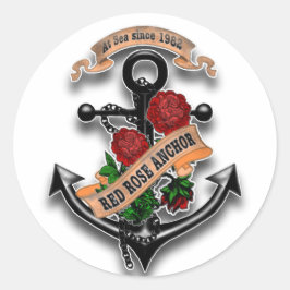 Pegatina Redonda Retro de cabeza de león