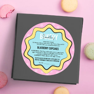 Pegatina Redonda Retro Diversión 80 Nostalgia Cocina doméstica Ley