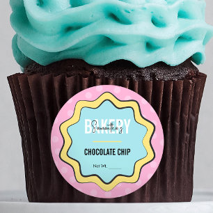 Pegatina Redonda Retro Diversión 80 Nostalgia Trendy Chef Cookies